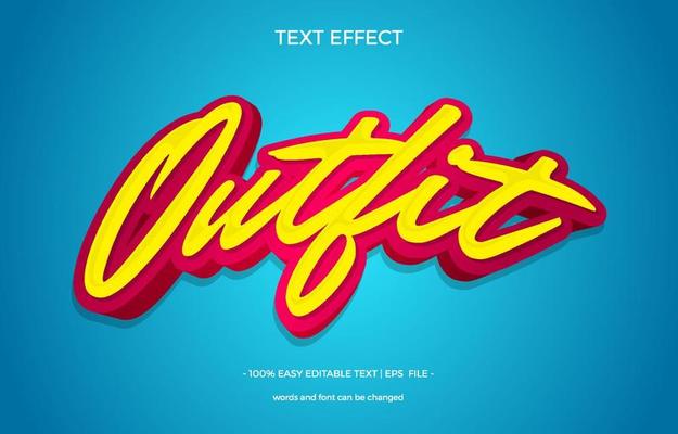 Outfit Text Effect Graphic Style Panel