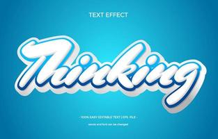 Thinking Text Effect Graphic Style Panel vector