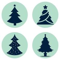 Collection of Christmas tree vector