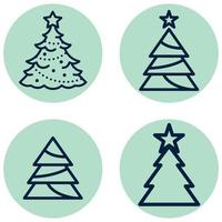 Collection of Christmas tree vector