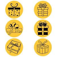 Collection of gifts vector