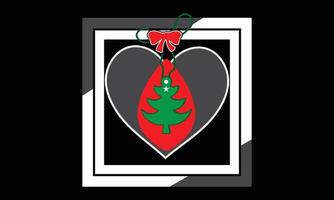 diseño de regalo de tarjeta de navidad, tarjeta - campana, tarjeta - árbol de navidad vector
