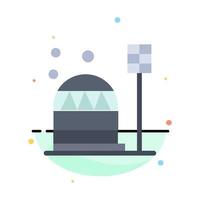 Base Colony Construction Dome Habitation Abstract Flat Color Icon Template vector