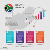 elemento infográfico gráfico de sudáfrica vector