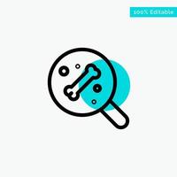 Search Bone Science turquoise highlight circle point Vector icon