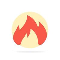 Fire Heating Fireplace Spark Abstract Circle Background Flat color Icon vector