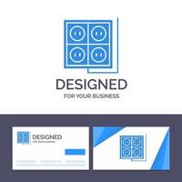 tarjeta de visita creativa y plantilla de logotipo construcción construcción enchufe herramienta vector ilustración