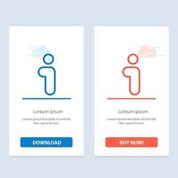 I Info Information Interface  Blue and Red Download and Buy Now web Widget Card Template vector