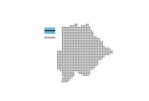 Vector square pixel dotted map of Turkey isolated on white background with Turkey flag.