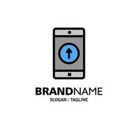 Application Mobile Mobile Application Smartphone Sent Business Logo Template Flat Color vector