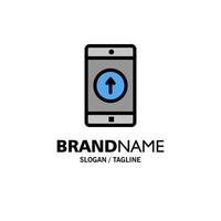 Application Mobile Mobile Application Smartphone Sent Business Logo Template Flat Color vector