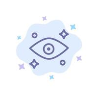 Eye Eyes Watching Blue Icon on Abstract Cloud Background vector