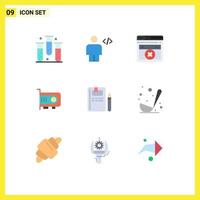 9 Creative Icons Modern Signs and Symbols of book technology human power errortechnology Editable Vector Design Elements