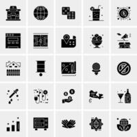 25 iconos de negocios universales vector ilustración de icono creativo para usar en proyectos relacionados con la web y dispositivos móviles