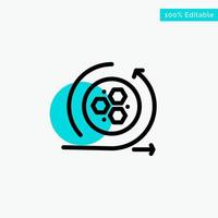 Modeling Api Modeling Science turquoise highlight circle point Vector icon