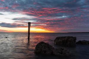 Cloudy Sea Views of the Baltic Sea at Sunset photo