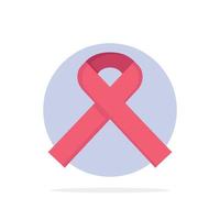 Ribbon Awareness Cancer Abstract Circle Background Flat color Icon vector