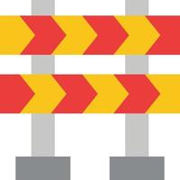 Barricade Barrier Construction  Flat Color Icon Vector icon banner Template