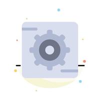 Gear Setting Box Abstract Flat Color Icon Template vector