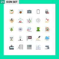 Set of 25 Modern UI Icons Symbols Signs for hardware devices image computers sets Editable Vector Design Elements