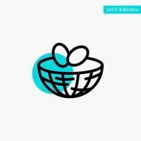 Eggs Easter Egg Spring turquoise highlight circle point Vector icon
