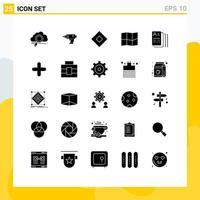 Set of 25 Modern UI Icons Symbols Signs for find map cordless location symbolism Editable Vector Design Elements