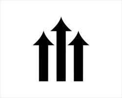 Vector green arrows up icon. Upload icon. upgrade sign. growth symbol. pointing arrow.