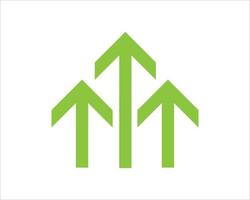 Vector green arrows up icon. Upload icon. upgrade sign. growth symbol. pointing arrow.