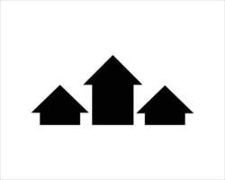 Vector green arrows up icon. Upload icon. upgrade sign. growth symbol. pointing arrow.