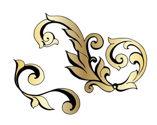 Vector damask vintage baroque scroll ornament swirl. Victorian monogram heraldic shield swirl. Retro floral leaf pattern border foliage antique  acanthus calligraphy engraved tattoo.Tile decor element