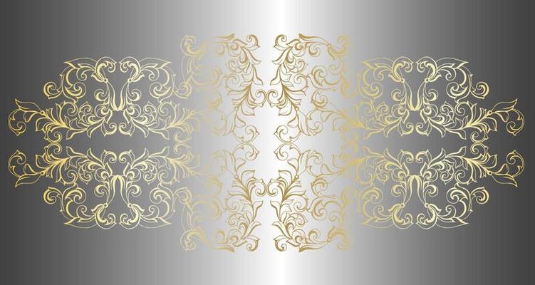 Vector damask vintage baroque scroll ornament swirl. Victorian monogram heraldic shield swirl. Retro floral leaf pattern border foliage antique  acanthus calligraphy engraved tattoo.Tile decor element