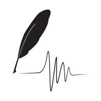 quill pen logo vector