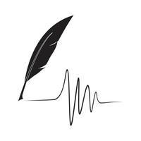 quill pen logo vector