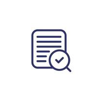 audit or review line icon vector