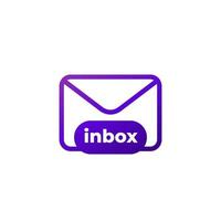 inbox or email icon on white vector