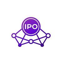 IPO icon, Initial public offering vector