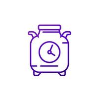 cryobank, time in storage tank, cryo bank line icon vector