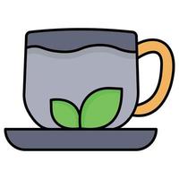 Hot Tea Which Can Easily Modify Or Edit vector