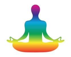 logotipo de silueta de meditación vector