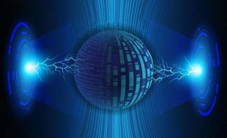 Modern Holographic Globe on Technology Background vector