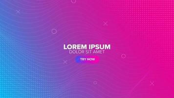 Dynamic Dot Line Gradient Abstract Background for Wallpaper, Landing Page or Website Banner. EPS 10 Editable Vector