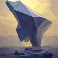 Vector illustration of polygonal iceberg.