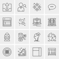 16 Universal Business Icons Vector Creative Icon Illustration to use in web and Mobile Related project