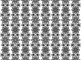 Black and white oriental pattern. Seamless repeating floral elements, background with Arabic ornament. vector