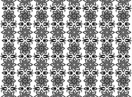 Black and white oriental pattern. Seamless repeating floral elements, background with Arabic ornament. vector