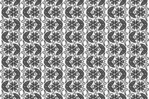 Black and white oriental pattern. Seamless repeating floral elements, background with Arabic ornament. vector