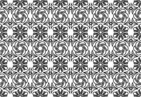 Black and white oriental pattern. Seamless repeating floral elements, background with Arabic ornament. vector