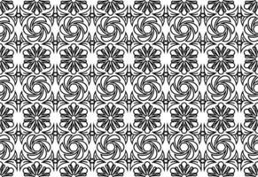 patrón oriental en blanco y negro. elementos florales repetitivos sin fisuras, fondo con adorno árabe. vector