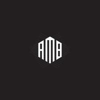 AMB text logo design vector