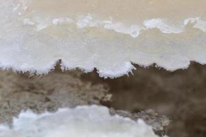 Baltic Sea Coast With Pebbles And Ice at Sunset photo